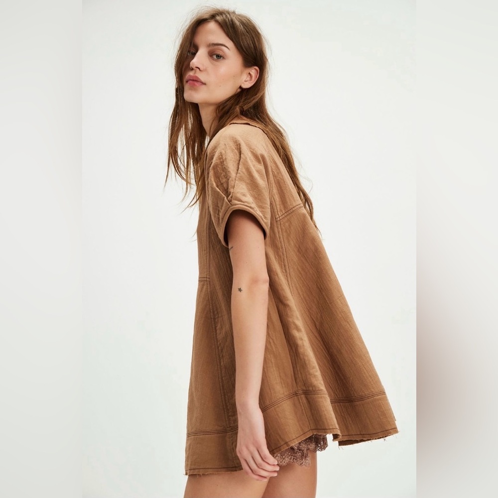 ▪️NWT Free People Sunset City Top in Toasted Coconut